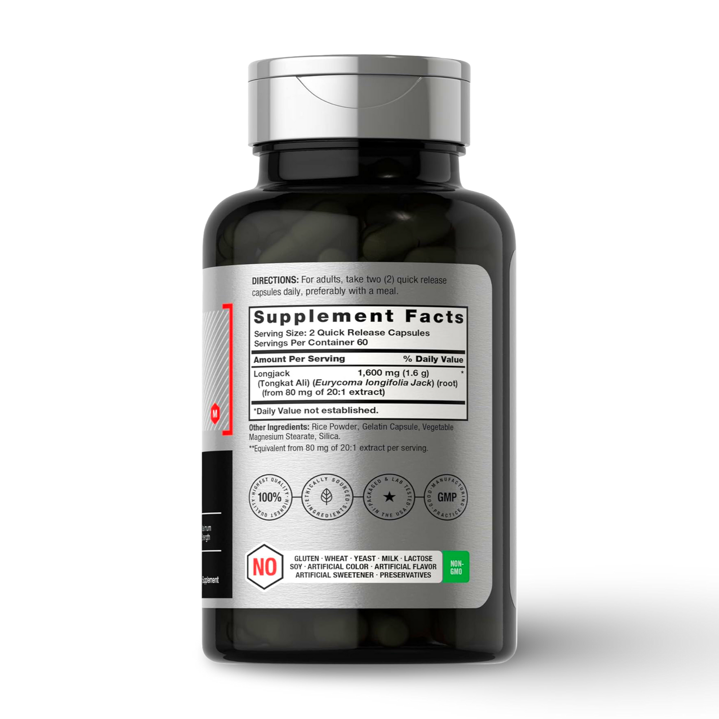 Longjack (Tongkat Ali) 1600 mg – Vitalidad y Rendimiento Masculino | 120 cápsulas