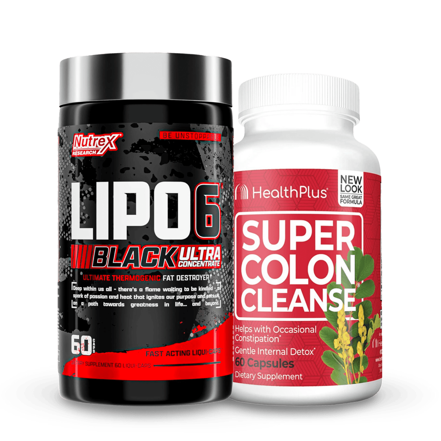 Combo Lipo 6 Black Ultra 60 caps, Super Colon Cleanse 60 caps y Guía Alimenticia Digital para Perder Peso - CR Suplementos Costa Rica