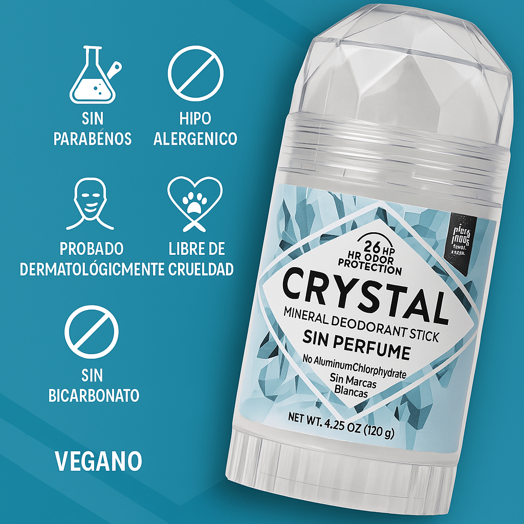 Crystal Desodorante Mineral en Barra – Sin Fragancia | 120 g. Envió a todo Costa Rica. - CR Suplementos Costa Rica