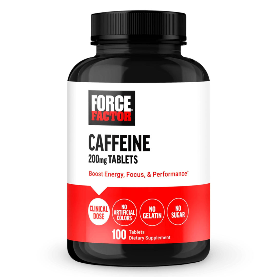 Force Factor Cafeína 200mg 100 tabletas. Envío todo Costa Rica - CR Suplementos Costa Rica