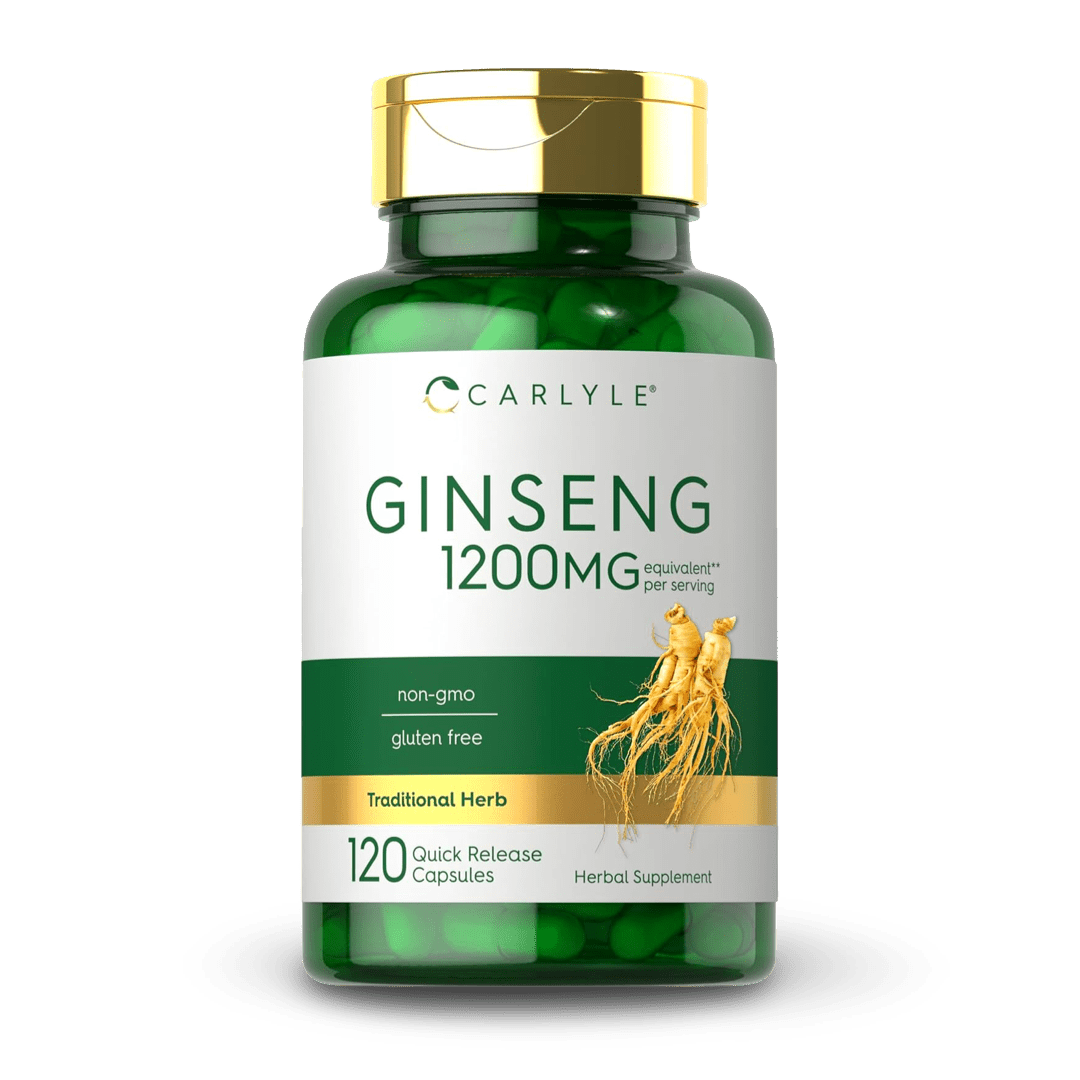 Ginseng Americano 1200 mg – Carlyle | Energía, Vitalidad y Bienestar Natural (120 cápsulas) - CR Suplementos Costa Rica