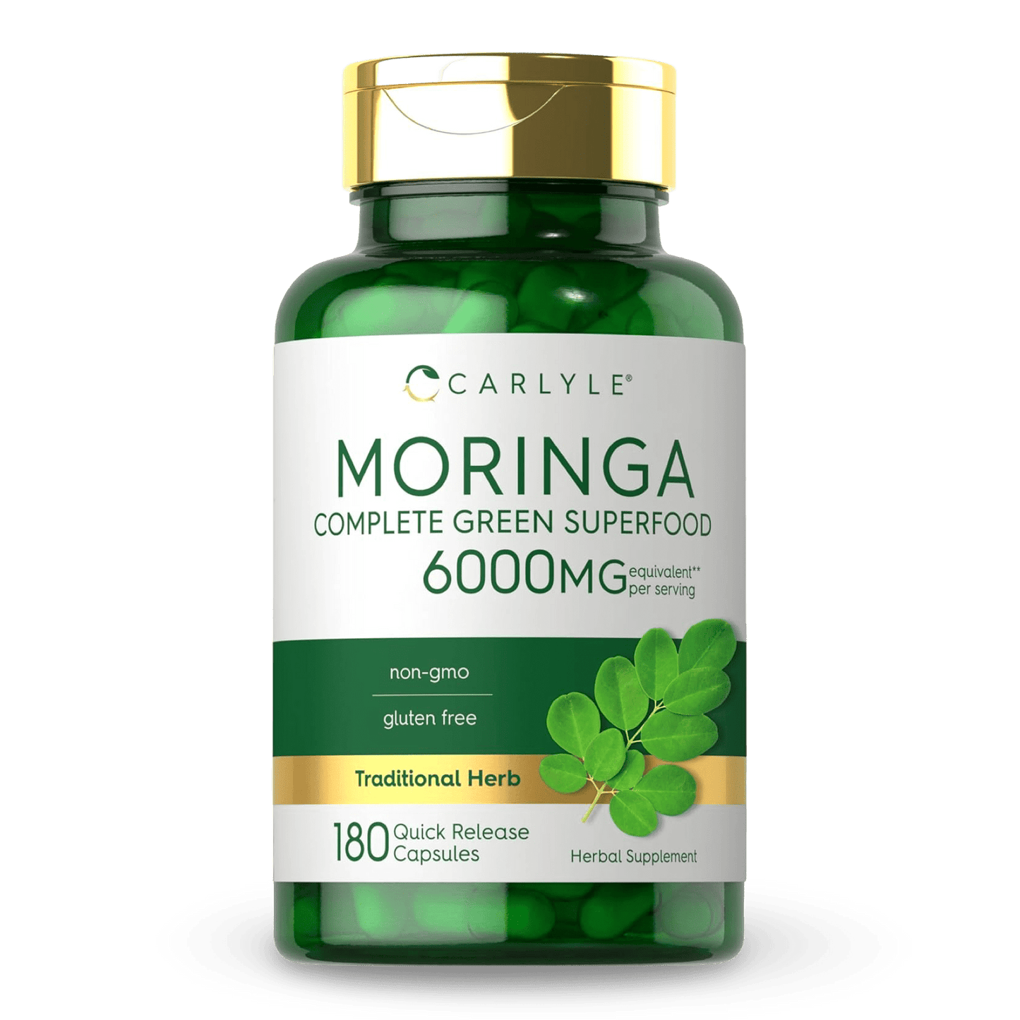 Moringa 6000 mg – Carlyle | Superalimento Verde Completo (180 Cápsulas Rápida Liberación) - CR Suplementos Costa Rica