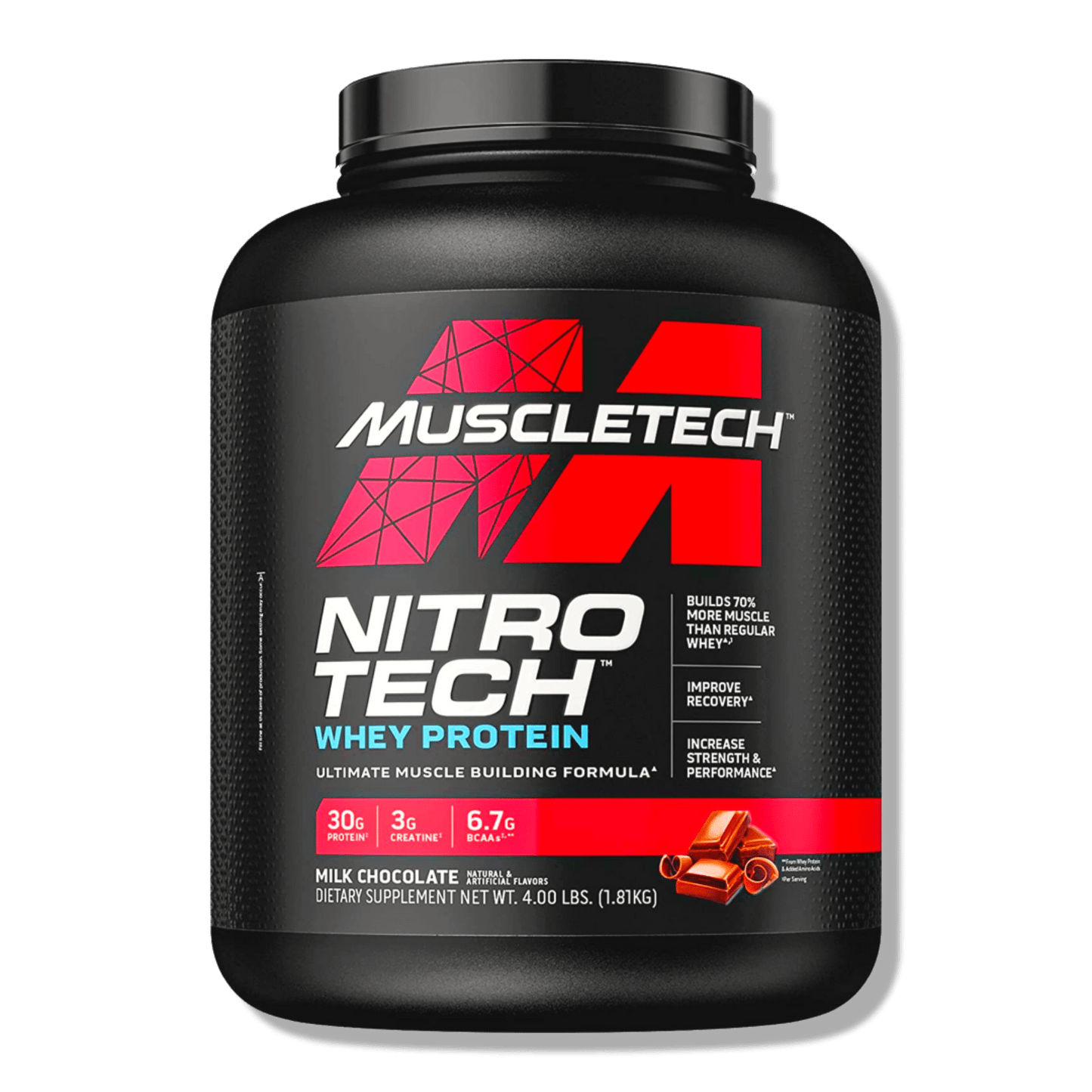 MuscleTech Nitro - Tech 4lb 40 servidas Chocolate. Envío a todo Costa Rica - CR Suplementos Costa Rica