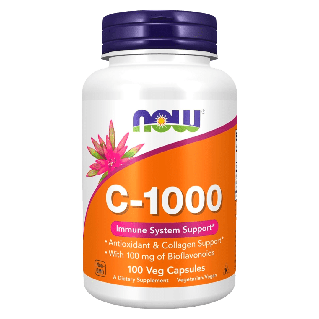 Now Foods Vitamina C - 1000 mg con Bioflavonoides. 100 cápsulas. Envío todo Costa Rica - CR Suplementos Costa Rica