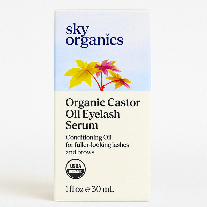 Sky Organics – Serum Orgánico de Aceite de Ricino para Pestañas y Cejas (30 mL) CR Suplementos Costa Rica