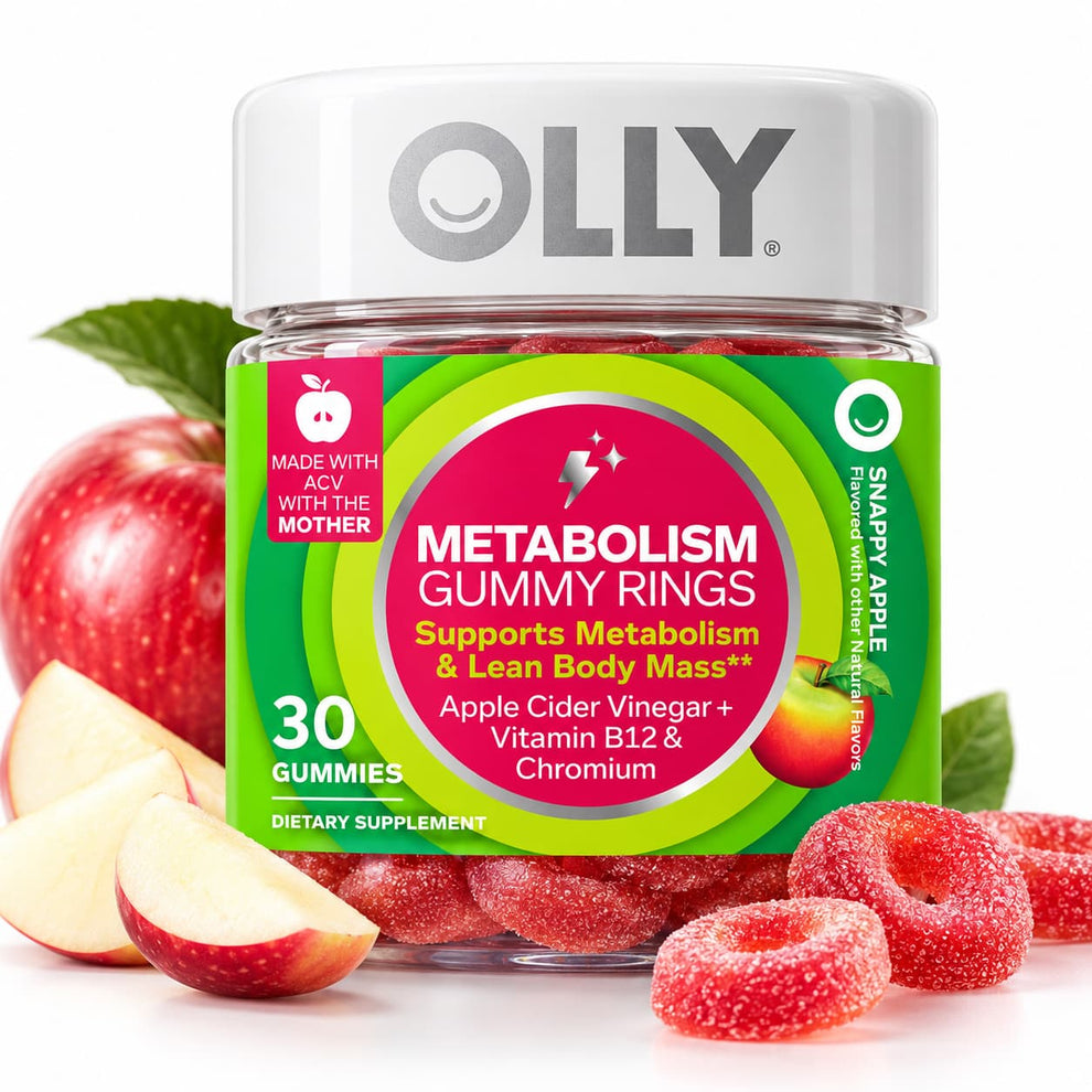 OLLY Metabolism Gummy Rings | Vinagre de Manzana + B12 + Cromo – CR ...