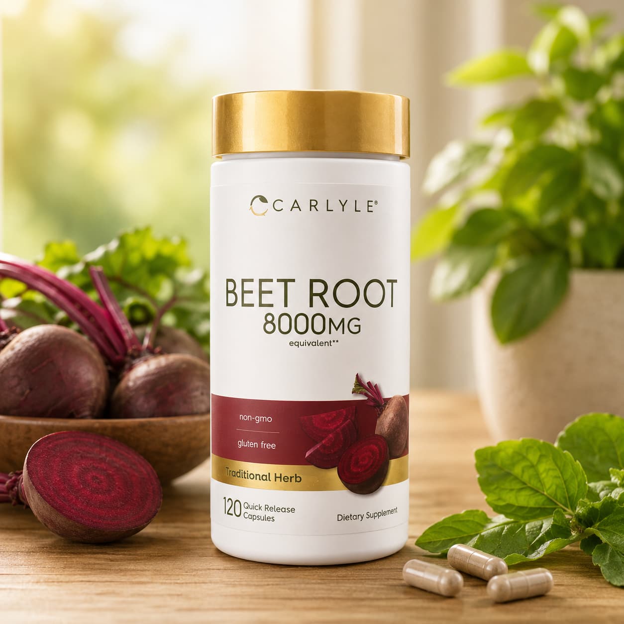 Beet Root 8000 mg Raíz de Remolacha (Extracto 20:1) – Energía Natural, Óxido Nítrico y Bienestar Cardiovascular