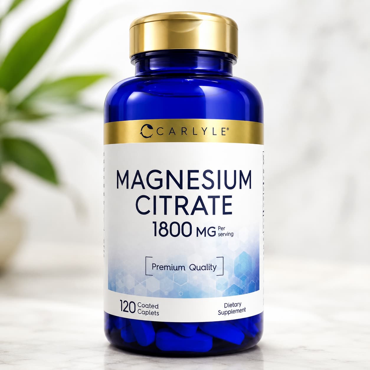 Carlyle Magnesium Citrate 1800 mg – 120 Tabletas, frente