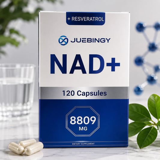 Juebingy NAD+ Liposomal con Resveratrol y CoQ10 | 120 Cápsulas Veganas CR Suplementos Costa Rica