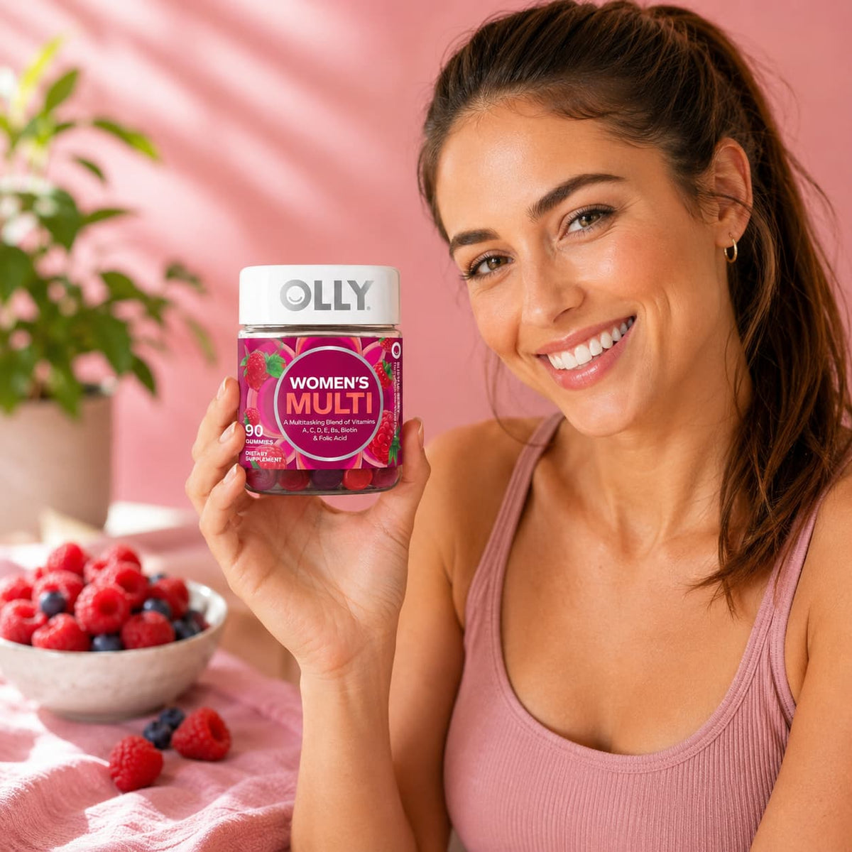 OLLY Women’s Multi – Multivitamínico para Mujer con Biotina y Ácido Fólico, 90 Gomitas. CR Suplementos Costa Rica. modelo