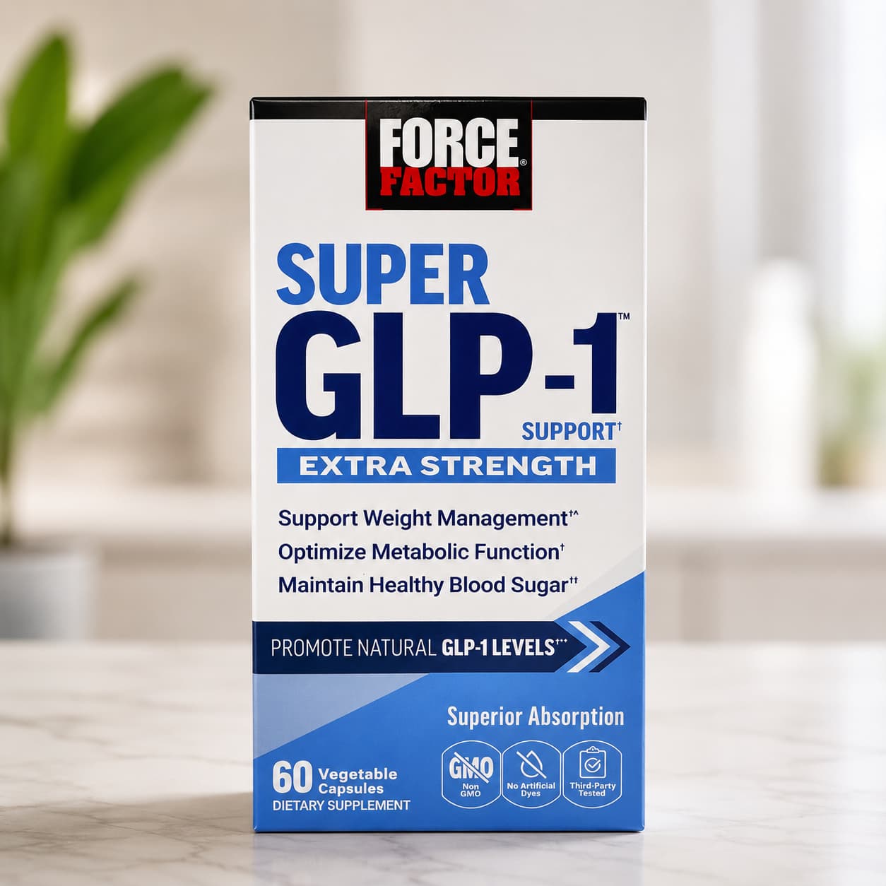 Force Factor Super GLP-1 Support Extra Strength – 60 cápsulas CR Suplementos Costa Rica.