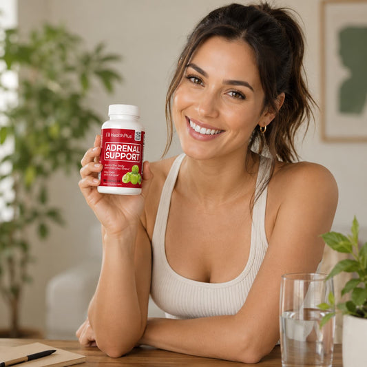 Adrenal Support Health Plus – Apoyo para Estrés y Fatiga (90 cápsulas) CR Suplementos Costa Rica
