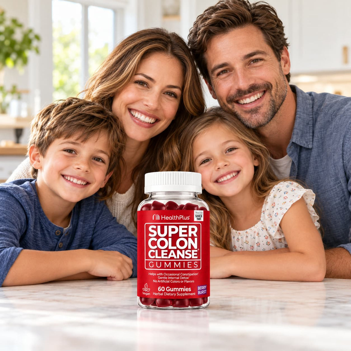 Health Plus Super Colon Cleanse Gummies – Tránsito Intestinal y Estreñimiento Ocasional | 60 Gomitas