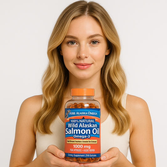 Aceite de Salmón Salvaje de Alaska – Omega-3 1000 mg | 210 cápsulas. Envío a todo el país 🇨🇷