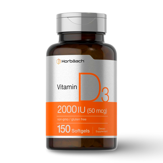 Horbaach Vitamina D3 2,000 IU – 150 Softgels | Alta Potencia y Pureza Garantizada