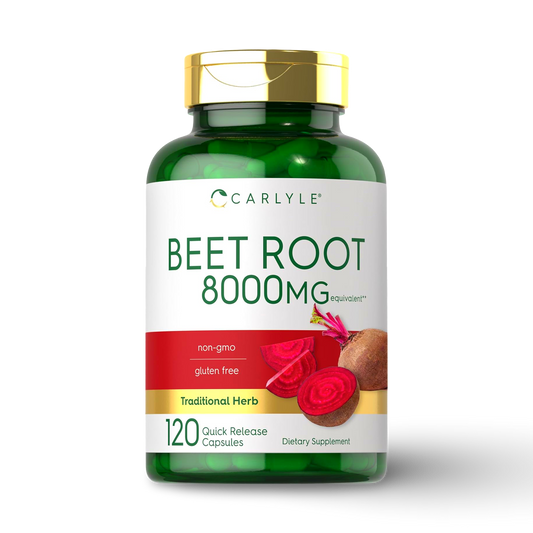 Beet Root 8000 mg Raíz de Remolacha (Extracto 20:1) – Energía Natural, Óxido Nítrico y Bienestar Cardiovascular