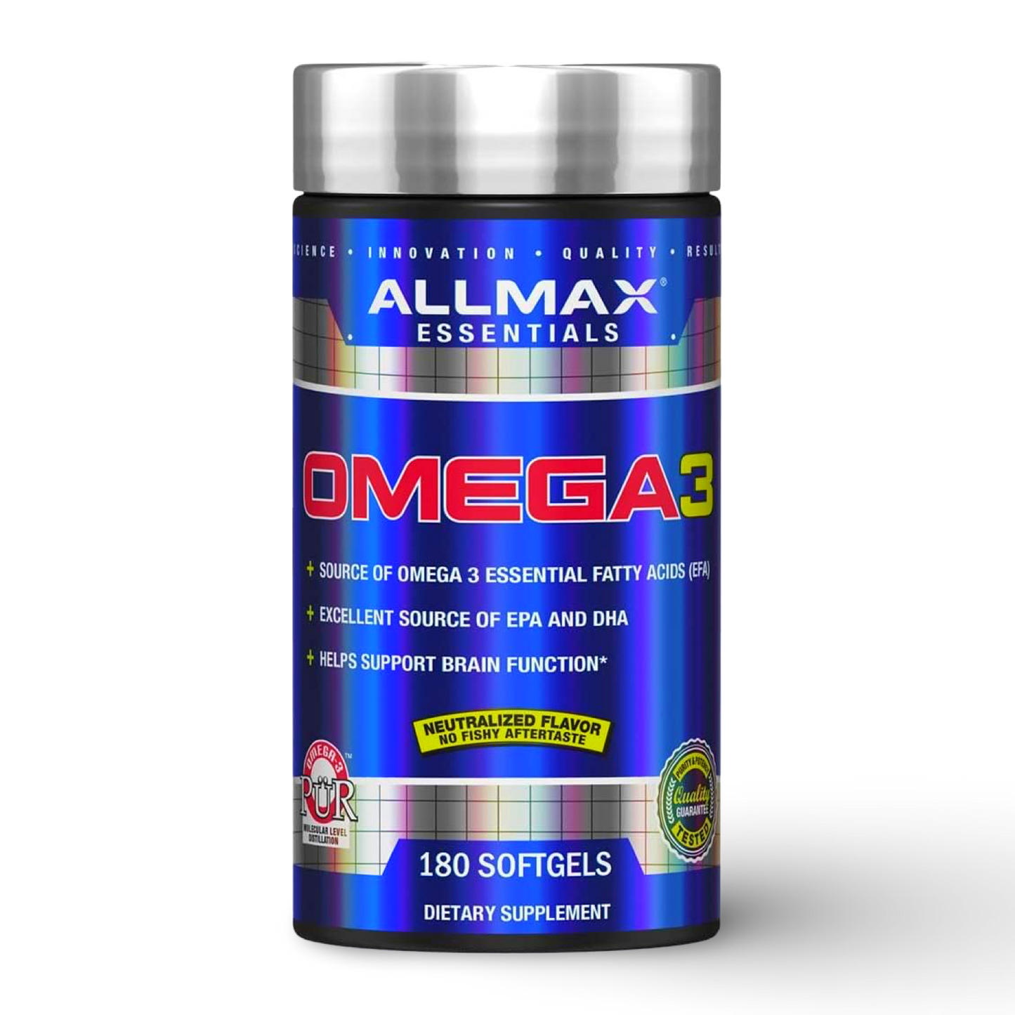 Supplement Facts Omega-3 ALLMAX – aceite de pescado 1000 mg