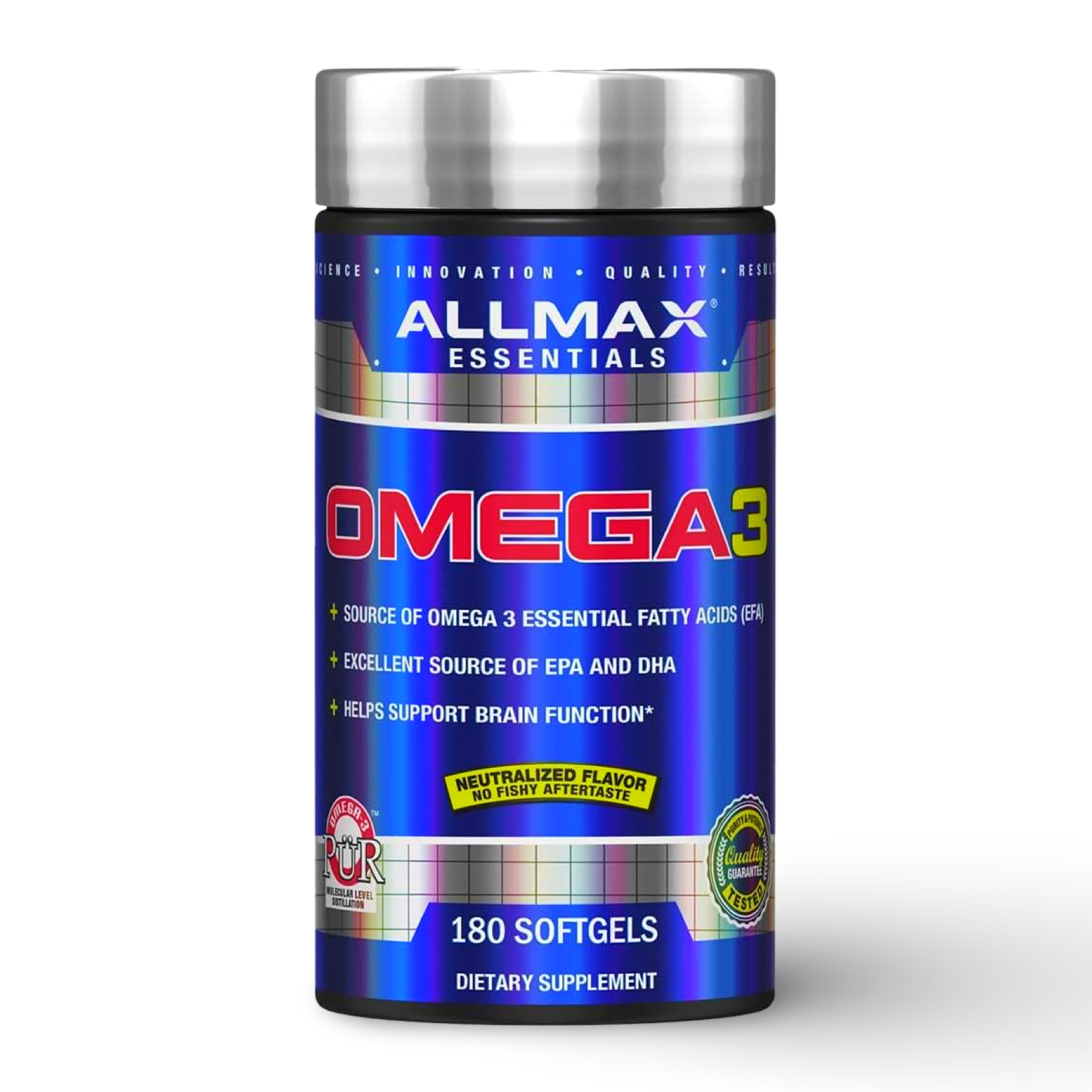 Supplement Facts Omega-3 ALLMAX – aceite de pescado 1000 mg