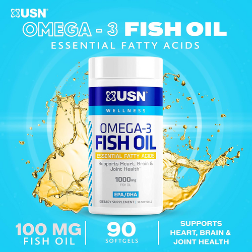 USN Omega-3 Aceite de Pescado (EPA, DHA) 1000mg, 90 cápsulas. Envío todo Costa Rica CR Suplementos