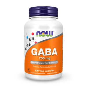 NOW Foods GABA (ácido gamma-aminobutírico) 750 mg, soporte para neurotransmisores, 100 cápsulas CR Suplementos Costa Rica