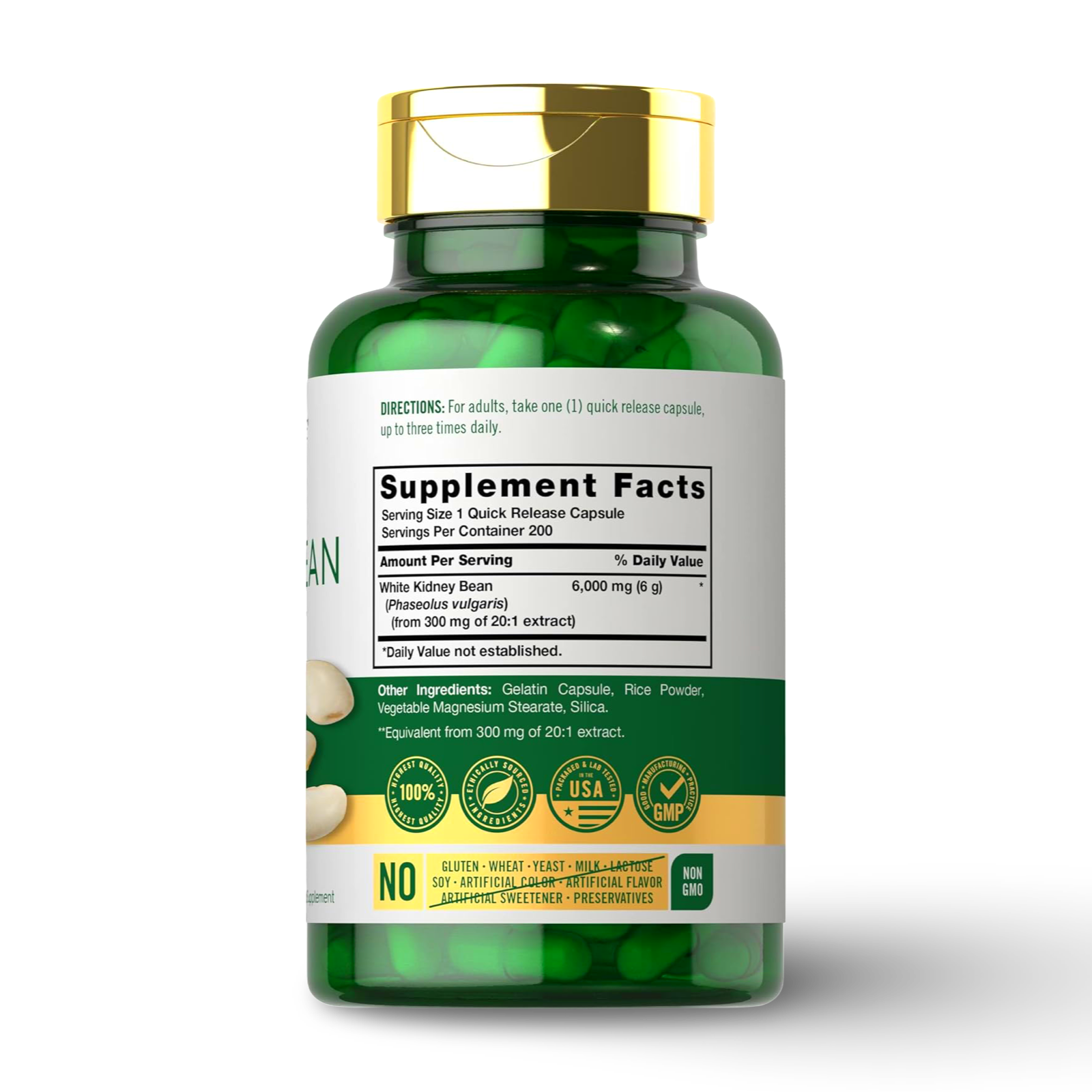 Ingredientes White Kidney Bean 6000 mg