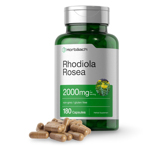 Horbäach Rhodiola Rosea 2000mg | 180 cápsulas | Non-GMO, Libre de Gluten CR Suplementos Costa Rica
