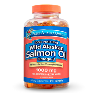 Aceite de Salmón Salvaje de Alaska – Omega-3 1000 mg | 210 cápsulas. CR Suplementos Costa Rica