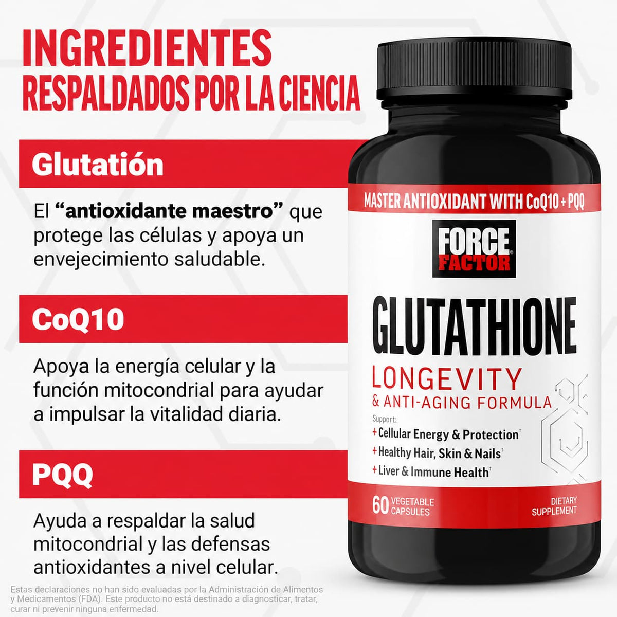 Force Factor Glutathione Longevity. Costa Rica.