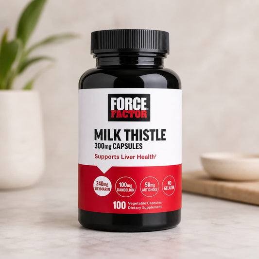 Force Factor Milk Thistle (Cardo Mariano)  100 cápsulas vegetarianas – Apoyo Avanzado para la Salud del Hígado - CR Suplementos Costa Rica