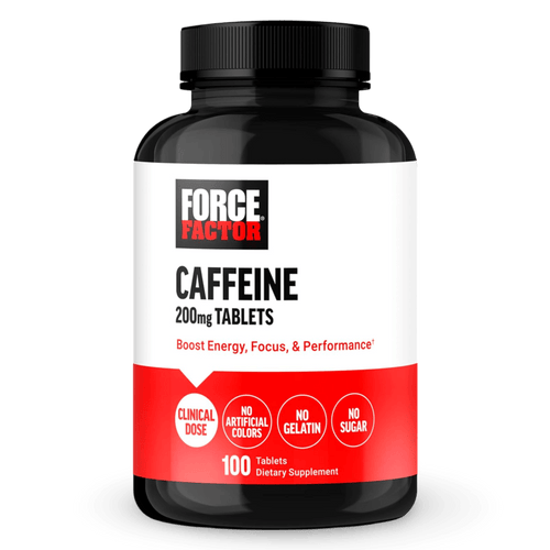 Force Factor Cafeína 200mg 100 tabletas. Envío todo Costa Rica - CR Suplementos Costa Rica