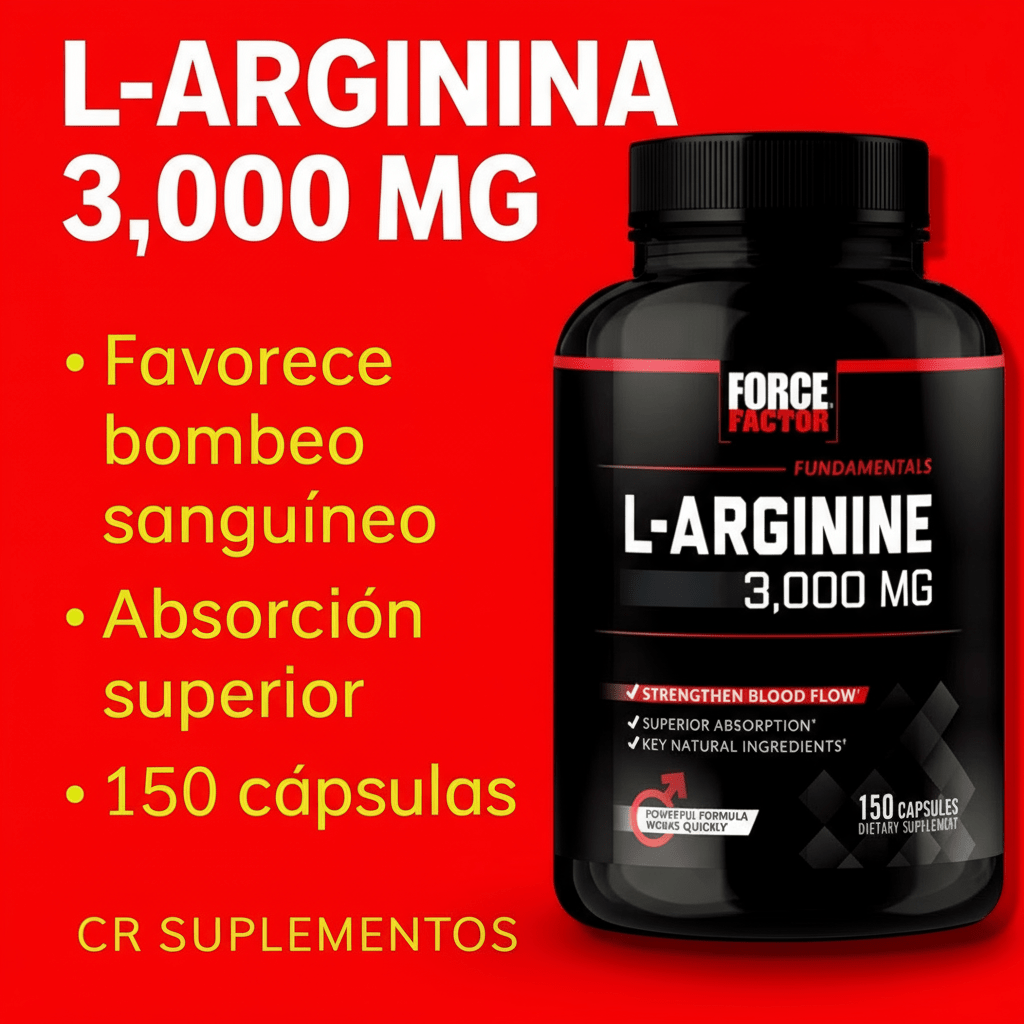 Force Factor L - Arginina 3000 mg, 3 g, 150 cápsulas. Envío todo el país 🇨🇷 - CR Suplementos Costa Rica