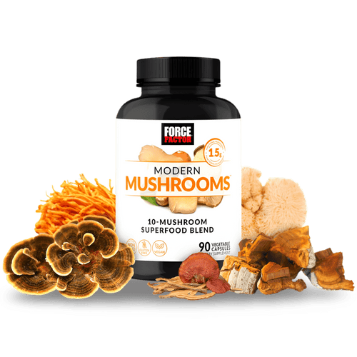 Force Factor Modern Mushrooms Suplemento de hongos con melena de león, cola de pavo y cordyceps para apoyar la energía, la concentración, la inmunidad y la digestión, 90 cápsulas vegetales. Envío a todo Costa Rica - CR Suplementos Costa Rica