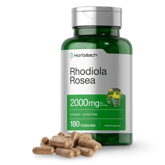 Horbäach Rhodiola Rosea 2000mg | 180 cápsulas | Non - GMO, Libre de Gluten Envío a todo Costa Rica - CR Suplementos Costa Rica