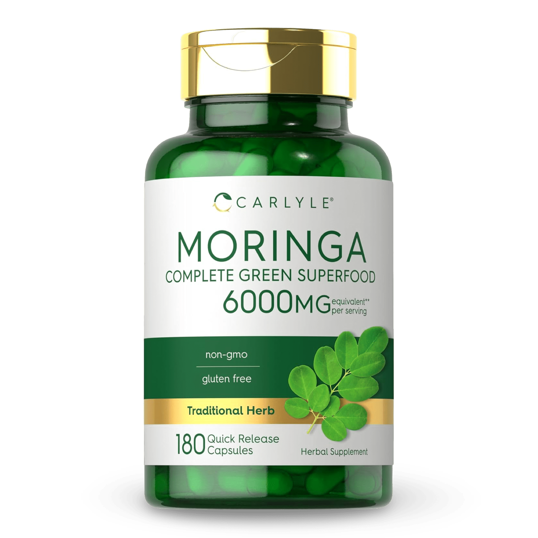 Moringa 6000 mg – Carlyle | Superalimento Verde Completo (180 Cápsulas Rápida Liberación) - CR Suplementos Costa Rica