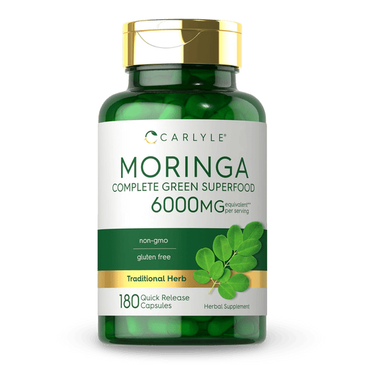Moringa 6000 mg – Carlyle | Superalimento Verde Completo (180 Cápsulas Rápida Liberación) - CR Suplementos Costa Rica