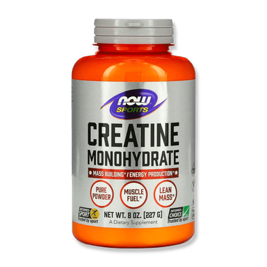 NOW Foods Creatina Monohidrato en Polvo 45 servidas 227 gramos Constructor de Masa Muscular y Producción de Energía - CR Suplementos Costa Rica