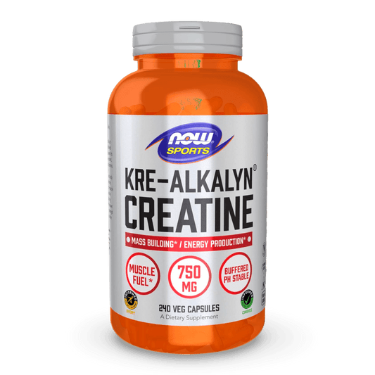 NOW Foods Kre - Alkalyn Buffered Creatina Monohidrato 240 cápsulas Envio todo Costa Rica - CR Suplementos Costa Rica