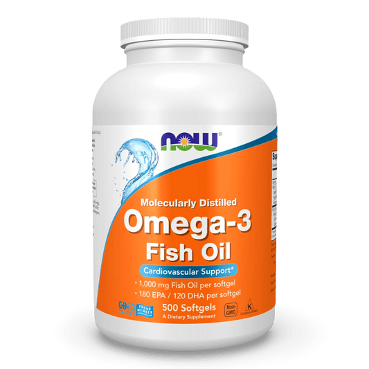 Now Foods Omega 3, apoyo Cardiovascular, reduce Colesterol y Triglicéridos. 500 caps, 1,000 mg. Envío a todo Costa Rica - CR Suplementos Costa Rica