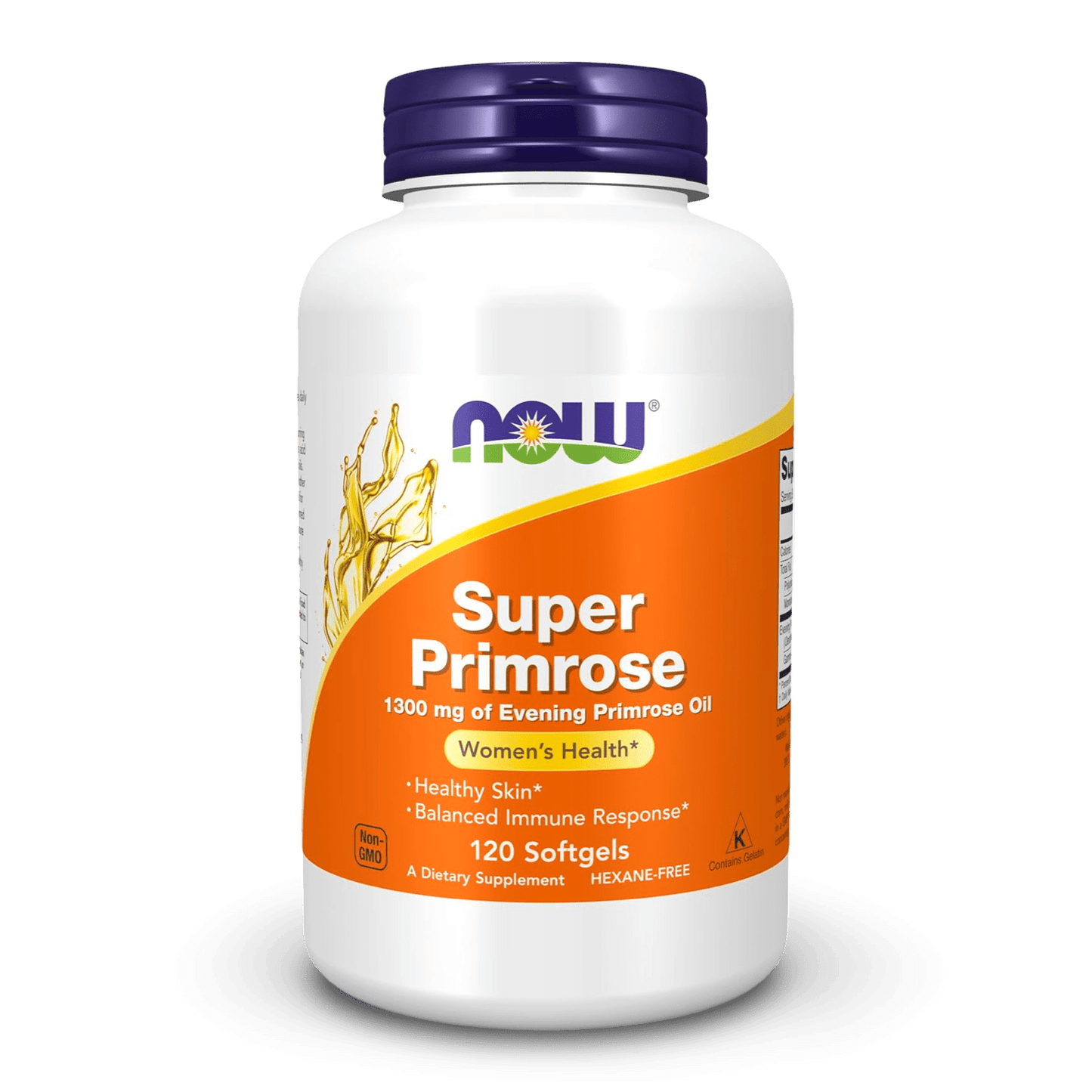 Now Foods Super Primrose Oil (aceite de onagra) 1300mg 120 cápsulas. - CR Suplementos Costa Rica