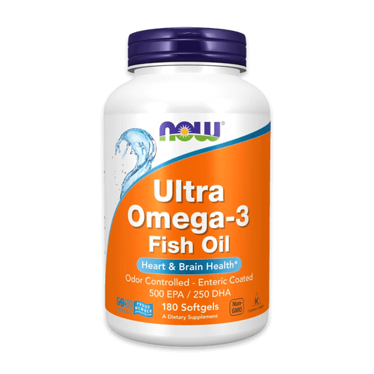 Now Foods ULTRA Omega - 3 Aceite de Pescado (EPA 500mg, DHA 250mg), 180 cápsulas. Envío todo Costa Rica - CR Suplementos Costa Rica