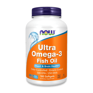 Now Foods ULTRA Omega - 3 Aceite de Pescado (EPA 500mg, DHA 250mg), 180 cápsulas. Envío todo Costa Rica - CR Suplementos Costa Rica