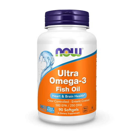 Now Foods ULTRA Omega - 3 Aceite de Pescado (EPA 500mg, DHA 250mg), 90 cápsulas. Envío todo Costa Rica - CR Suplementos Costa Rica