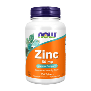 NOW Foods Zinc 50mg 250 tabletas. Envío todo Costa Rica - CR Suplementos Costa Rica