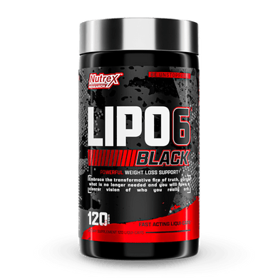 Nutrex Lipo 6 Black 120 cápsulas. Termogénico para reducir la grasa corporal y controlar el apetito. - CR Suplementos Costa Rica