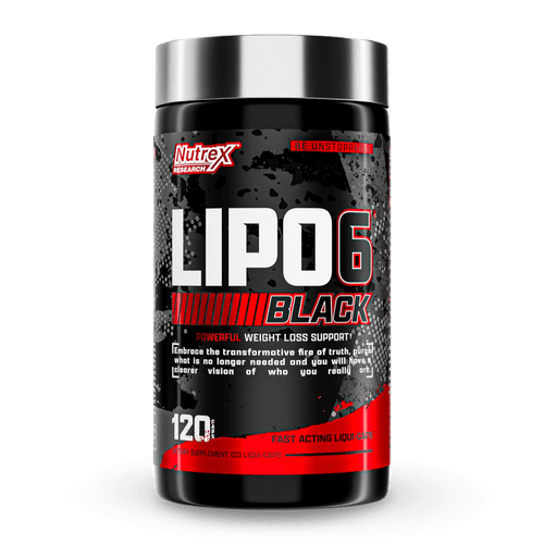 Nutrex Lipo 6 Black 120 cápsulas. Termogénico para reducir la grasa corporal y controlar el apetito. - CR Suplementos Costa Rica