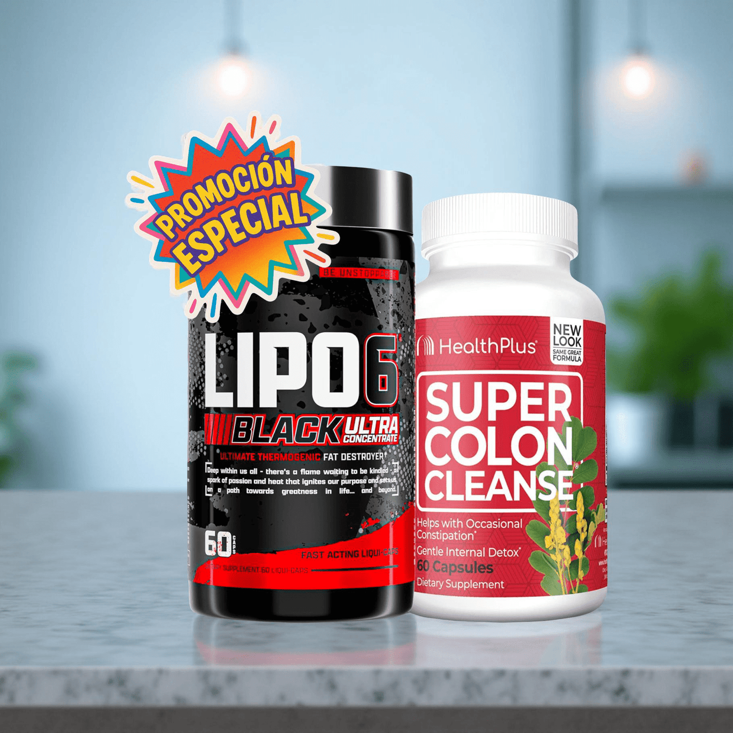 OFERTA Combo Lipo 6 Black Ultra 60 caps, Super Colon Cleanse 60 caps y Guía Alimenticia Digital para Perder Peso - CR Suplementos Costa Rica