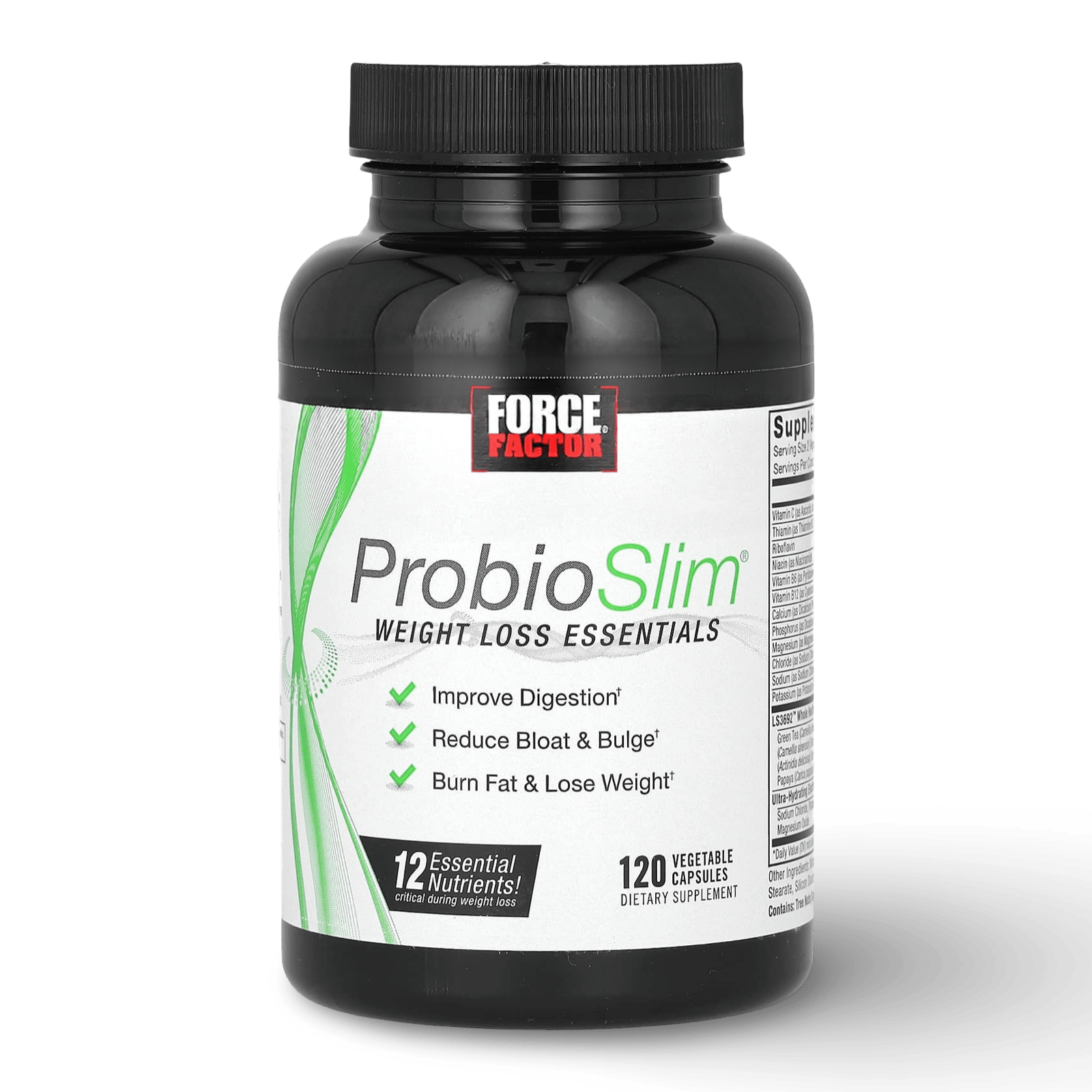 ProbioSlim Weight Loss Essentials Probióticos Control de Peso – Force Factor (120 cápsulas) - CR Suplementos Costa Rica