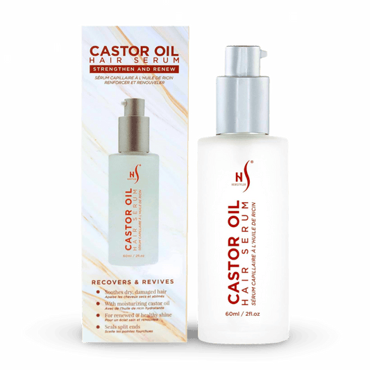 Serum para el Cabello de Aceite de Castor de HerStyler - Infundido con Vitamina E, Protector de Calor, Fórmula Engrosadora para el Crecimiento y Brillo del Cabello - CR Suplementos Costa Rica