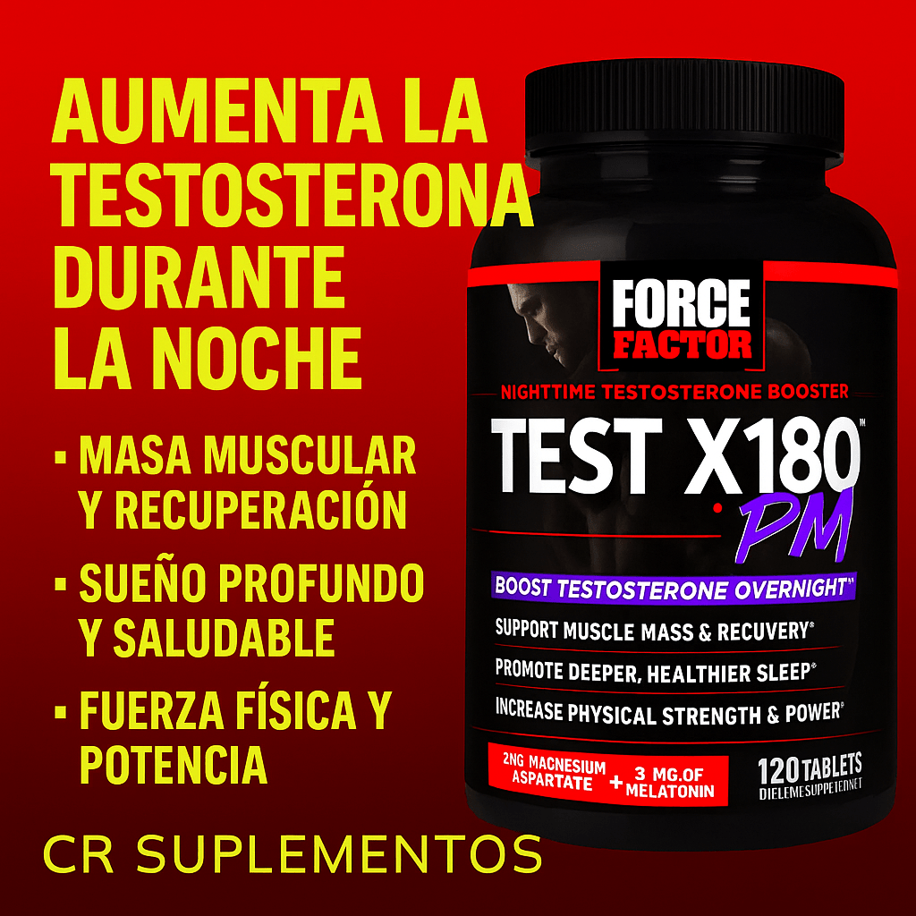 Test X180 PM – Suplemento Nocturno de Apoyo Masculino (120 tabletas) - CR Suplementos Costa Rica